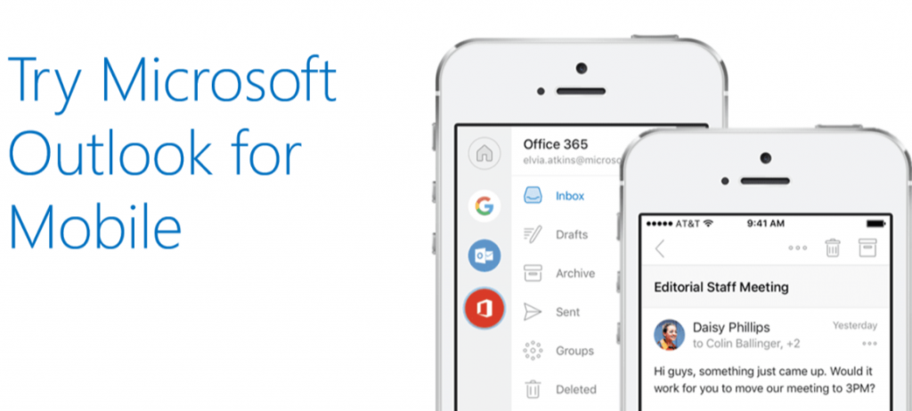 Try MS Outlook for Mobile