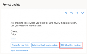 Outlook AI Reply Schedule Meeting