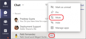 Teams-Mute Chat
